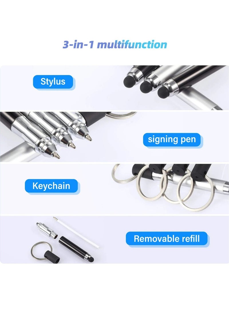 Mini Stylus Pen With Keyring, Mini 2 In 1 Touch Screen Stylus Ballpoint Pen, Lightweight And Potable Capacitive Keychain Stylus Tablet Pen For Android And IOS Phones Tablets, (1pc, Black) - Image 2