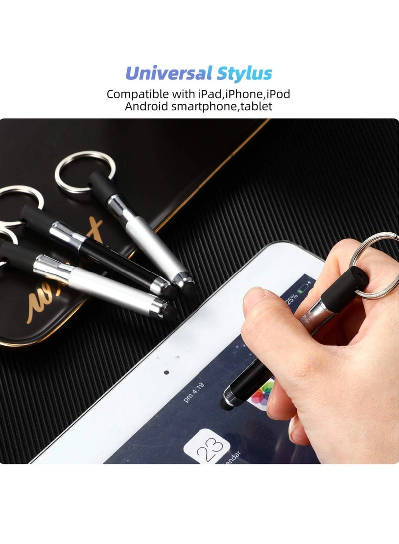 Mini Stylus Pen With Keyring, Mini 2 In 1 Touch Screen Stylus Ballpoint Pen, Lightweight And Potable Capacitive Keychain Stylus Tablet Pen For Android And IOS Phones Tablets, (1pc, Black) - Image 4
