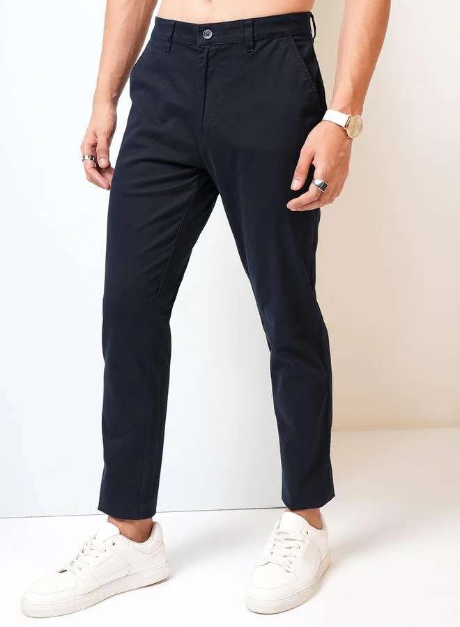 HIGHLANDER HIGHLANDER Mid Rise Slim Fit Chino Trousers
