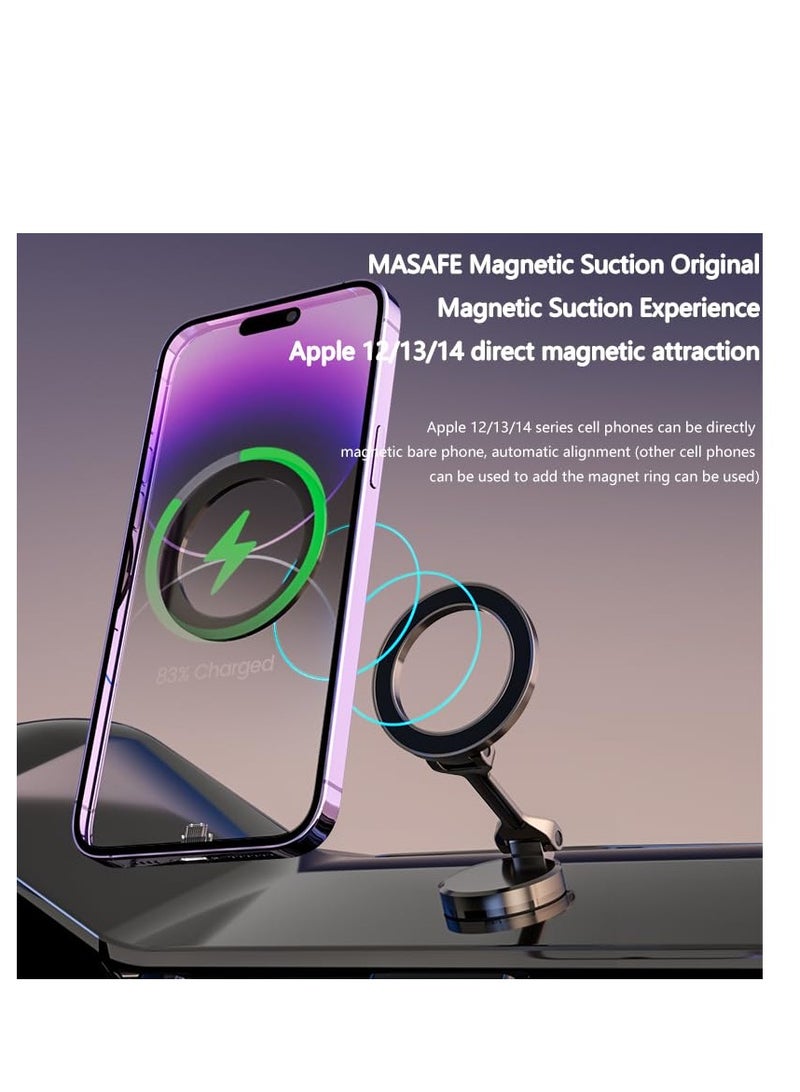 Magnetic Car Phone Holder, Air Vent Magnetic Charger Car Mount,  Adjustable Phone Mount for Car, Suitable for iPhone 14/13/12 Pro Max Plus Mini MagSafe Case (Grey) - Image 3