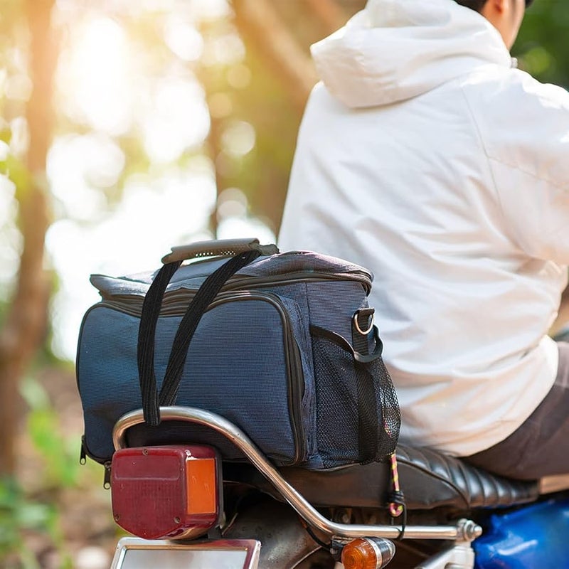 حزام ربط حمولة مرن عالي القوة للأمتعة الدراجات النارية والدراجات الهوائية باللون الأسود - Image 3