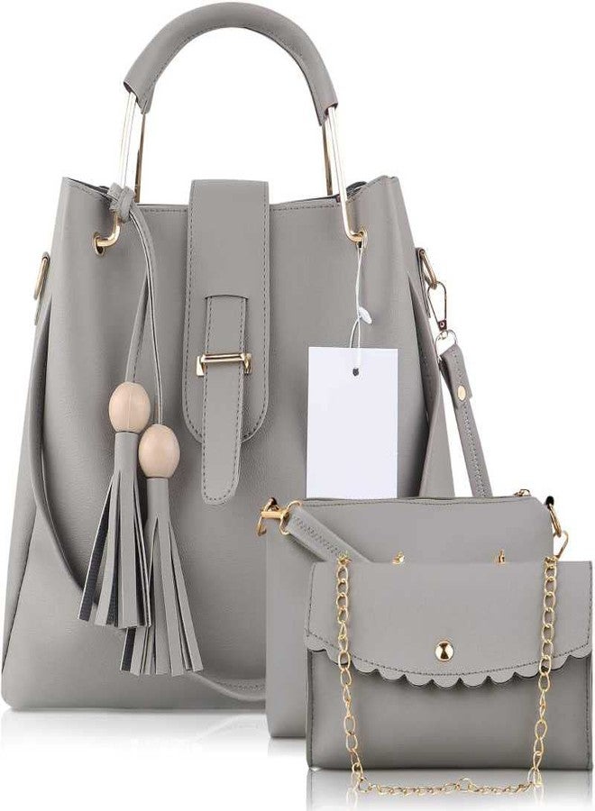 Fargo Handbag For Women And Girls Combo Set Of 3 (3RDCUTCombo) (Grey) - Image 1