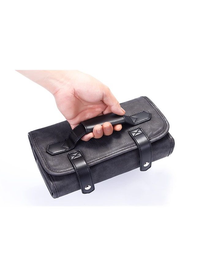 Perfehair Scissor Cases for Hairstylists, Professional Hair Cutting Barber Grooming Shear Tools Holder Pouch Carrying Bag, Pu Synthetic Leather,Black - Image 2