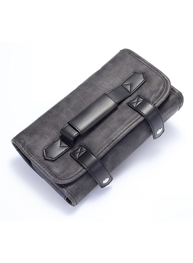 Perfehair Scissor Cases for Hairstylists, Professional Hair Cutting Barber Grooming Shear Tools Holder Pouch Carrying Bag, Pu Synthetic Leather,Black - Image 1