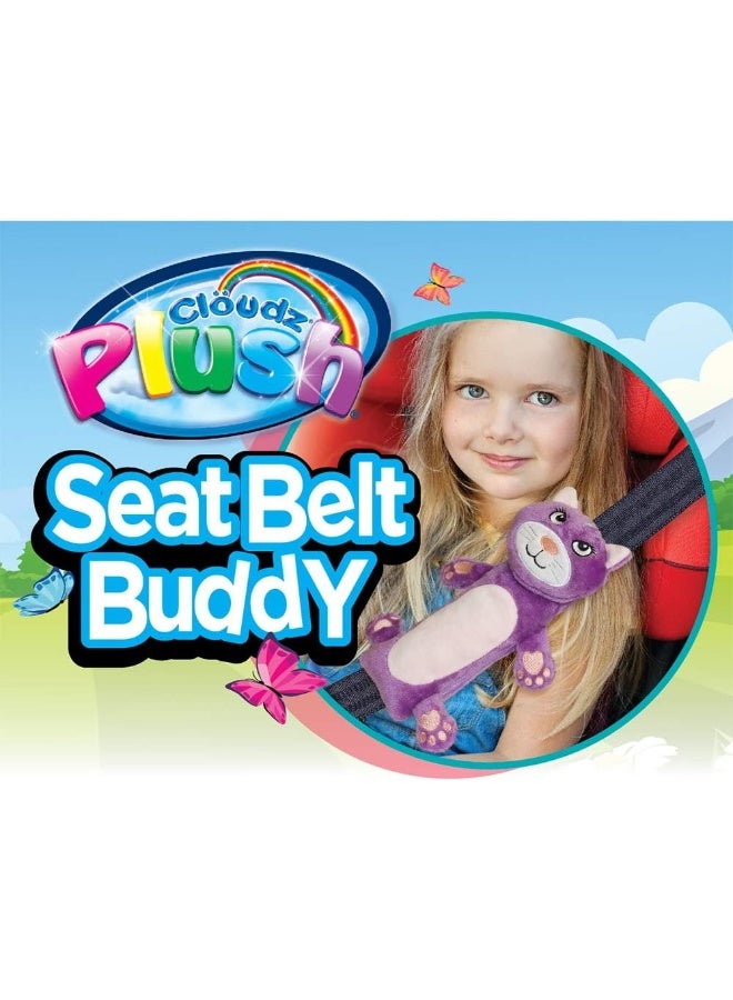Cloudz Kids Plush Seat Belt Buddy XL Travel Pillow - Cat - Image 5