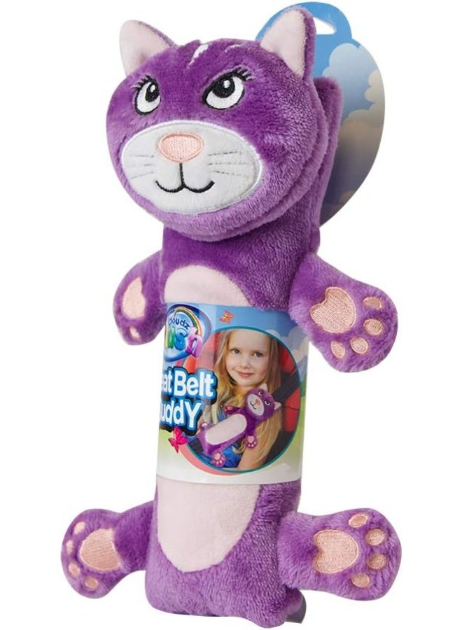 Cloudz Kids Plush Seat Belt Buddy XL Travel Pillow - Cat - Image 2