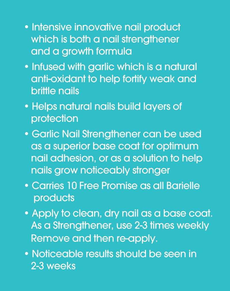 Barielle Garlic Nail Strengthener and Growth Dual Function Nail Lacquer - Image 4