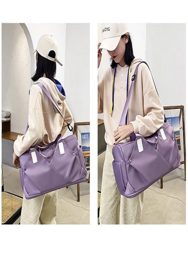 Handcuffs Duffle Bag for Men & Women | Waterproof Gym Bag with Shoe Compartment, Adjustable Shoulder Strap & Wet Pockets | Travel | Workout | Overnight & Weekend Duffel Bags | Trolley Sleeves (Purple) - Image 4