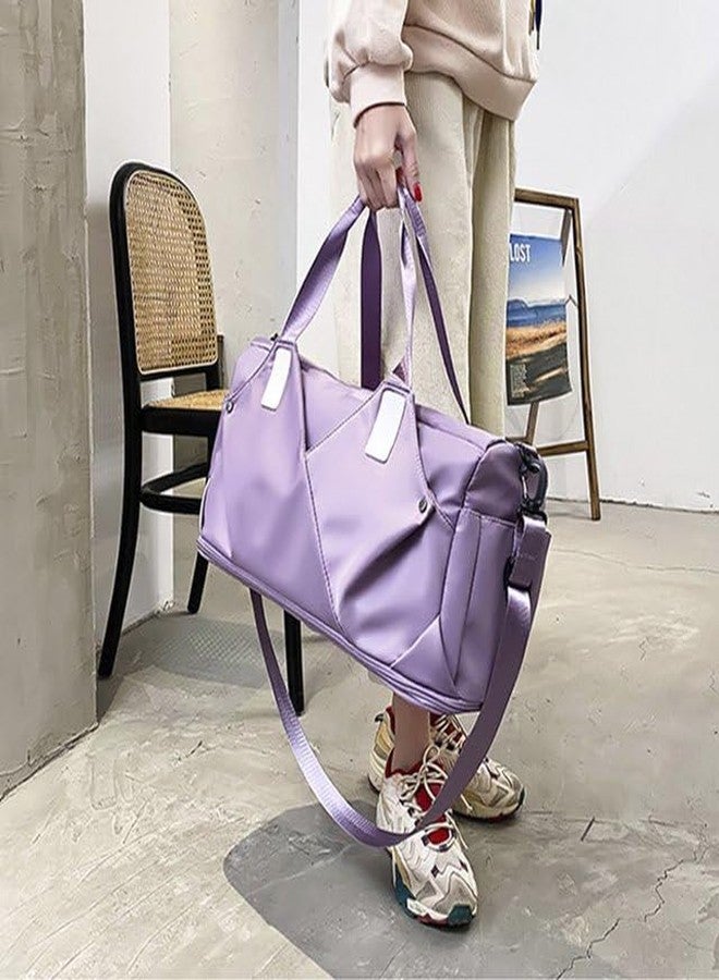 Handcuffs Duffle Bag for Men & Women | Waterproof Gym Bag with Shoe Compartment, Adjustable Shoulder Strap & Wet Pockets | Travel | Workout | Overnight & Weekend Duffel Bags | Trolley Sleeves (Purple) - Image 5