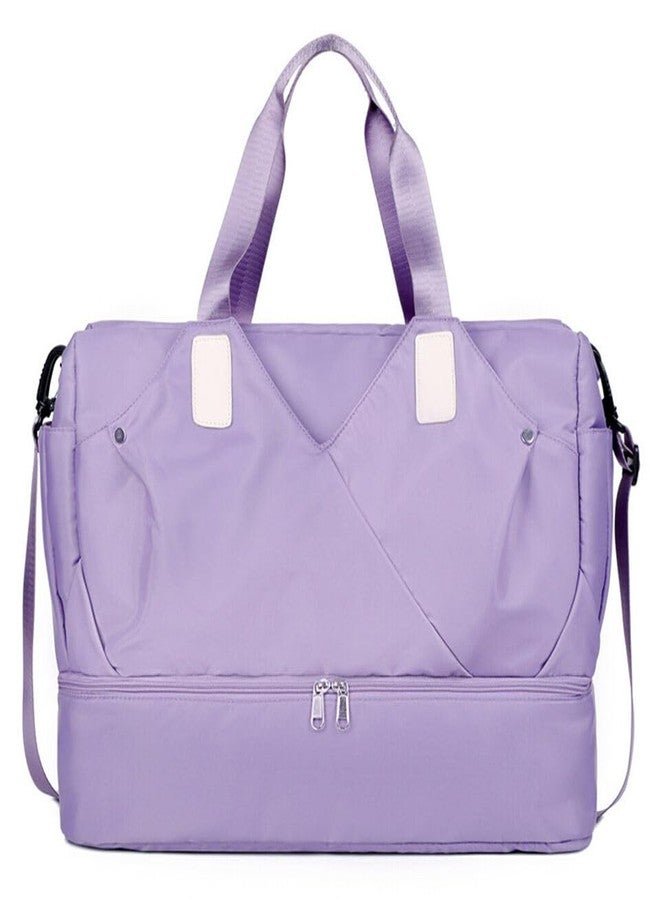 Handcuffs Duffle Bag for Men & Women | Waterproof Gym Bag with Shoe Compartment, Adjustable Shoulder Strap & Wet Pockets | Travel | Workout | Overnight & Weekend Duffel Bags | Trolley Sleeves (Purple) - Image 1