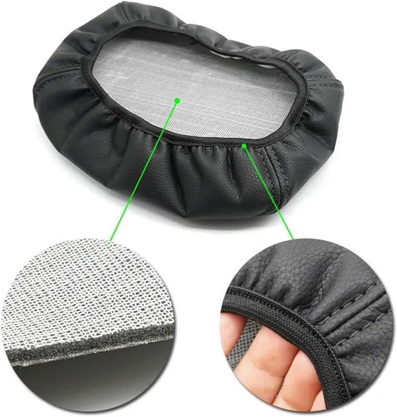 QASULER Black PU Leather Armrest Cover for VW Golf 7 - Image 3