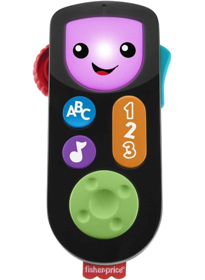Fisher-Price Laugh & Learn Stream Remote - Uk English Edition, Electronic Pretend Toy With Educational Content For Infants And Toddlers  - Image 1