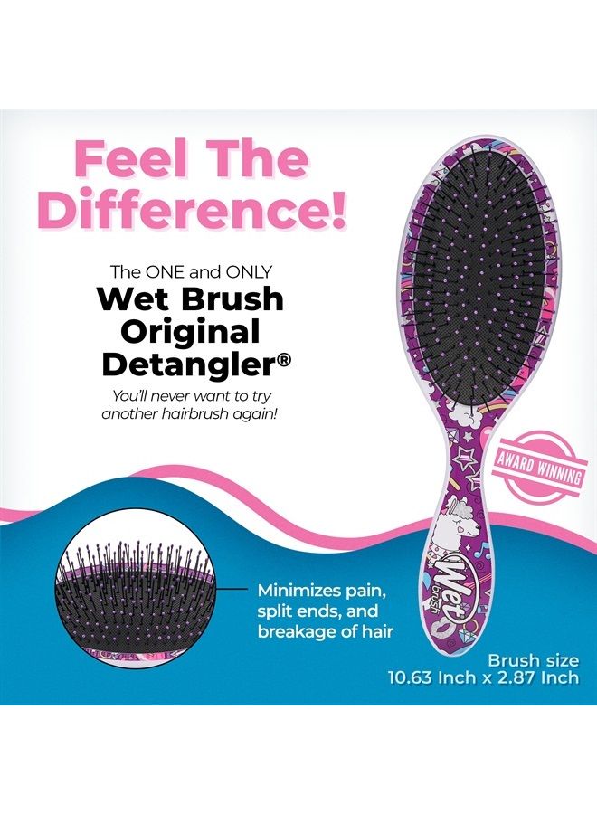 Wet Brush Original Detangler Brush - Llama, Happy Hair - All Hair Types - Ultra-Soft Bristles Glide Through Tangles with Ease - Pain-Free Comb for Men, Women, Boys & Girls - Image 2