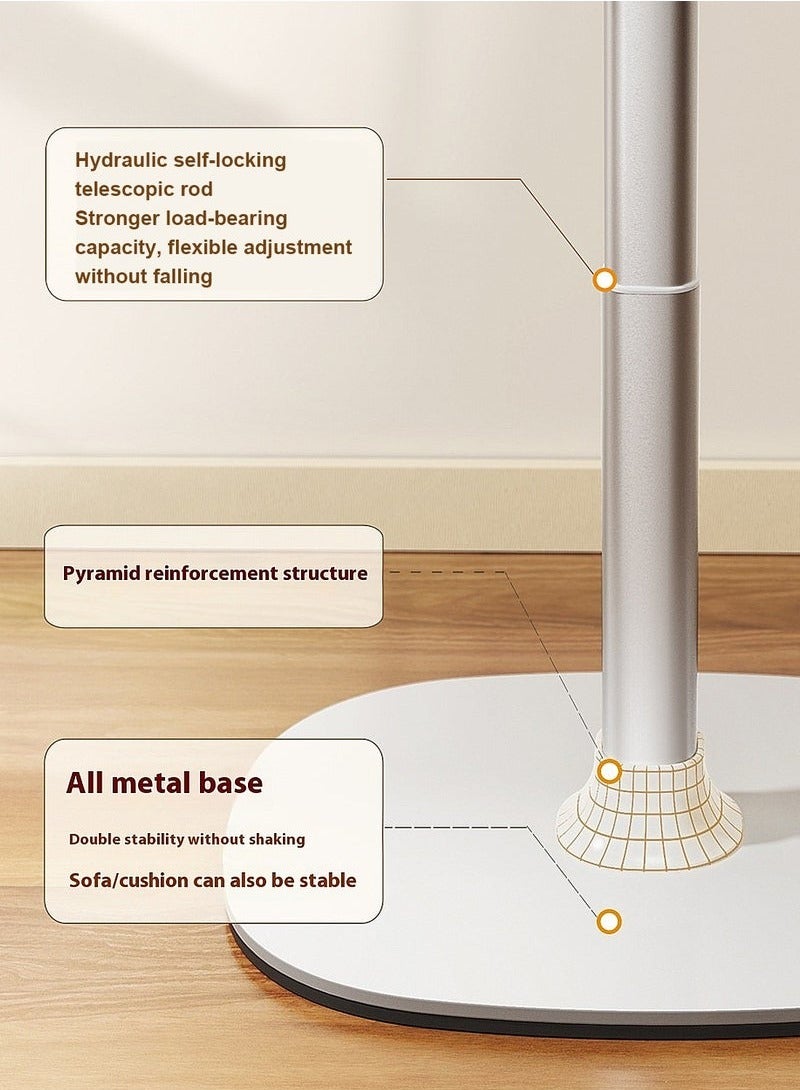 شو وو حامل كتب أرضي للقراءة، رف كتب مكتبي بزاوية وارتفاع قابلين للتعديل، رف قراءة متعدد الوظائف للكتب الثقيلة والكمبيوتر المحمول والكمبيوتر اللوحي والهاتف، أبيض - Image 3