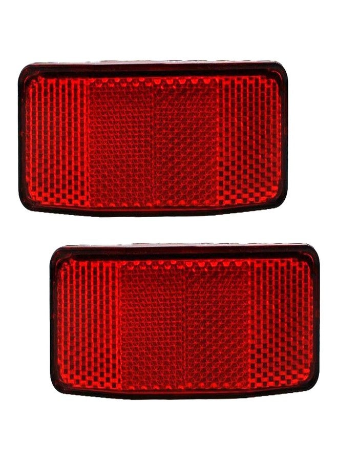 UGPLM 2PCS Bike Reflectors for Night Riding, Front and Rear Bicycle Reflectors with Mounting Bolts and Screws, Bike Safety Reflector for Rear Rack, Basket, Mountain Bike, Road Bike and Commuter Bicycle - Image 1