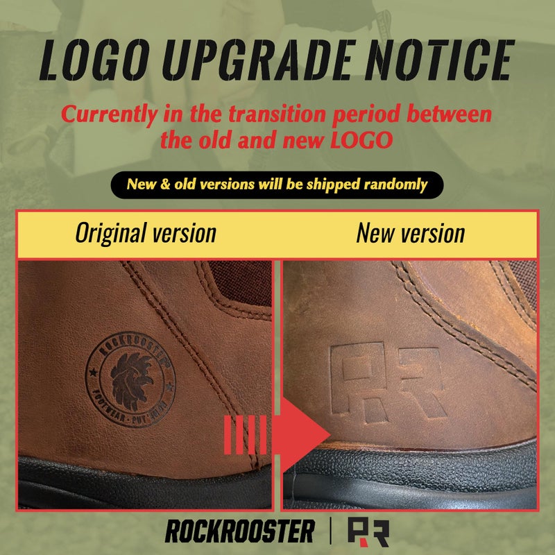 ROCKROOSTER Lumen Men's Slip On Boots, 6" Soft Toe Chelsea Work Boots, Oiled Leather Rubber Boots, Arch Support, Coolmax, ASTM F2892-18 Electrical Hazard (AK224 Brown, US 10.5) - Image 4