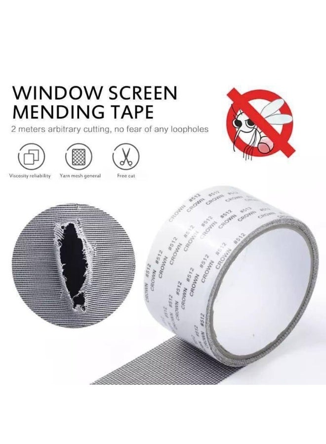 Generic valueable 1 Self-adhesive window screen repair kit, 2 meters x 5 cm - suitable for repairing damaged window screen sections - easy to cut as needed - for use in homes and apartments - helps improve the appearance of the screen - Image 4