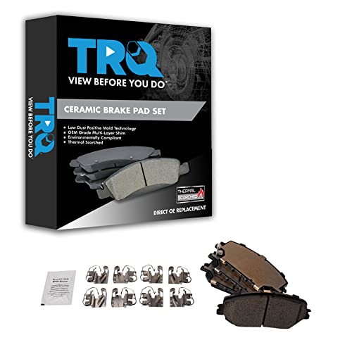 TRQ Front Brake Pads Ceramic Compatible with 20212024 Nissan Rogue - Image 1