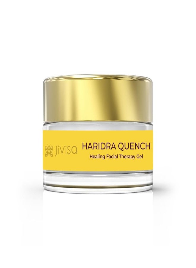 JiViSa Haridra Quench Healing Face Gel - Lightweight Moisturizer with Turmeric, Niacinamide & Aloe Vera | Fast Absorbing Gel for Oily & Sensitive Skin | Brightening & Hydrating Facial Therapy (8g) - Image 1