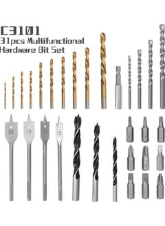 NIBEMINENT 31-Piece Hardware Bit Set Silver 22.00X3.50X12.00cm  - Image 3
