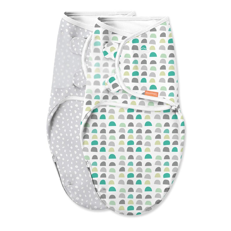 سوادل مي Luxe Easy Change Swaddle - Small/Medium, 2 Pack, Gum Drops, 0-3 Months (58763) - Image 1