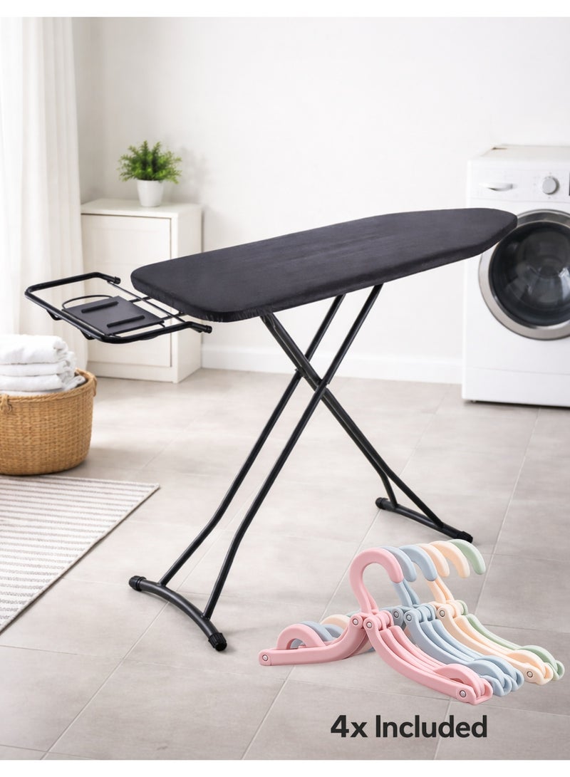 F.A.M.S Heavy-Duty Ironing Board with Iron Rest, Foldable & Adjustable Height, Breathable Mesh Top, Stable Non-Slip Legs for Home Laundry Use - Image 1