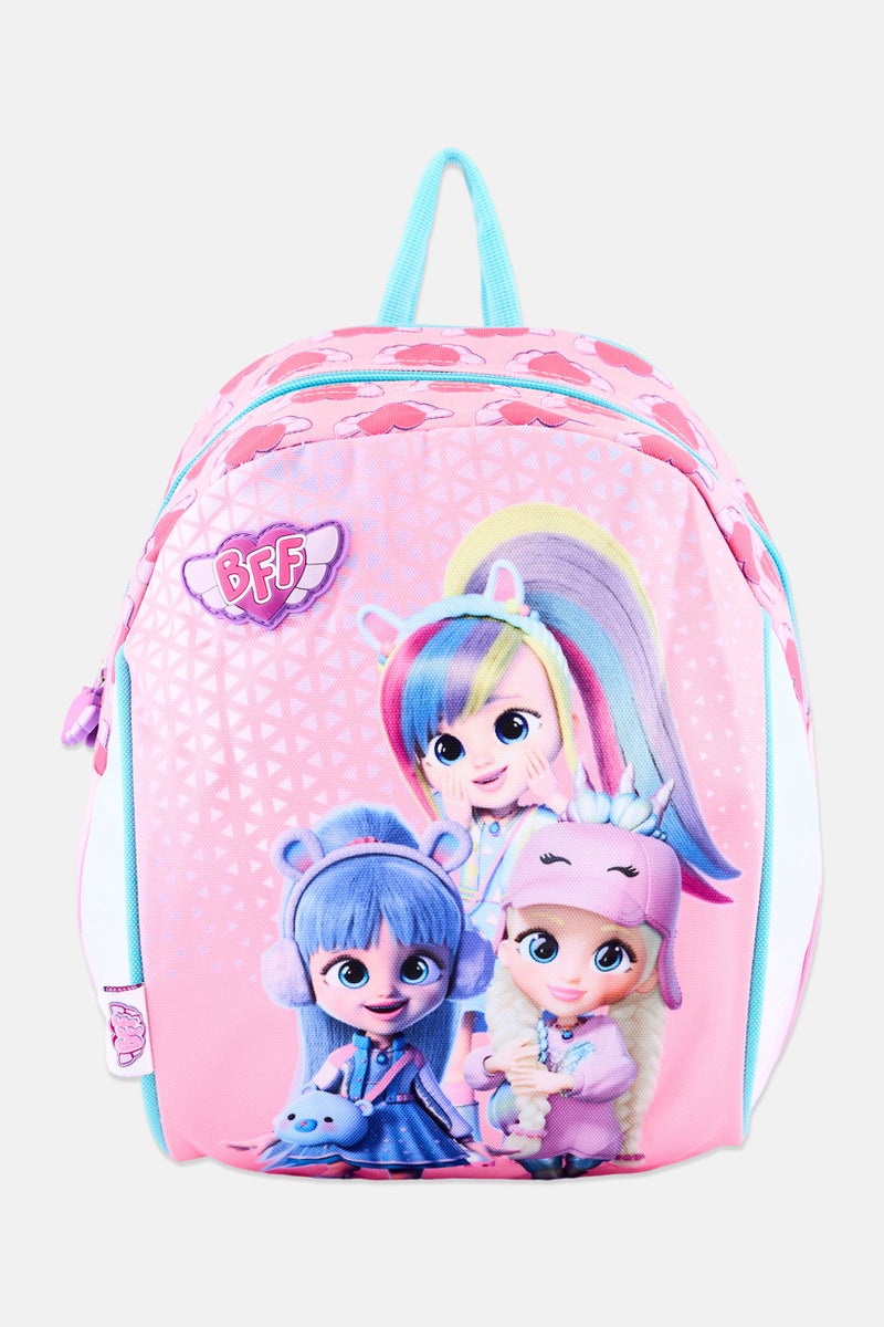 CRY BABIES Graphic Print Backpack With Hair Clip, Multicolor - Image 2