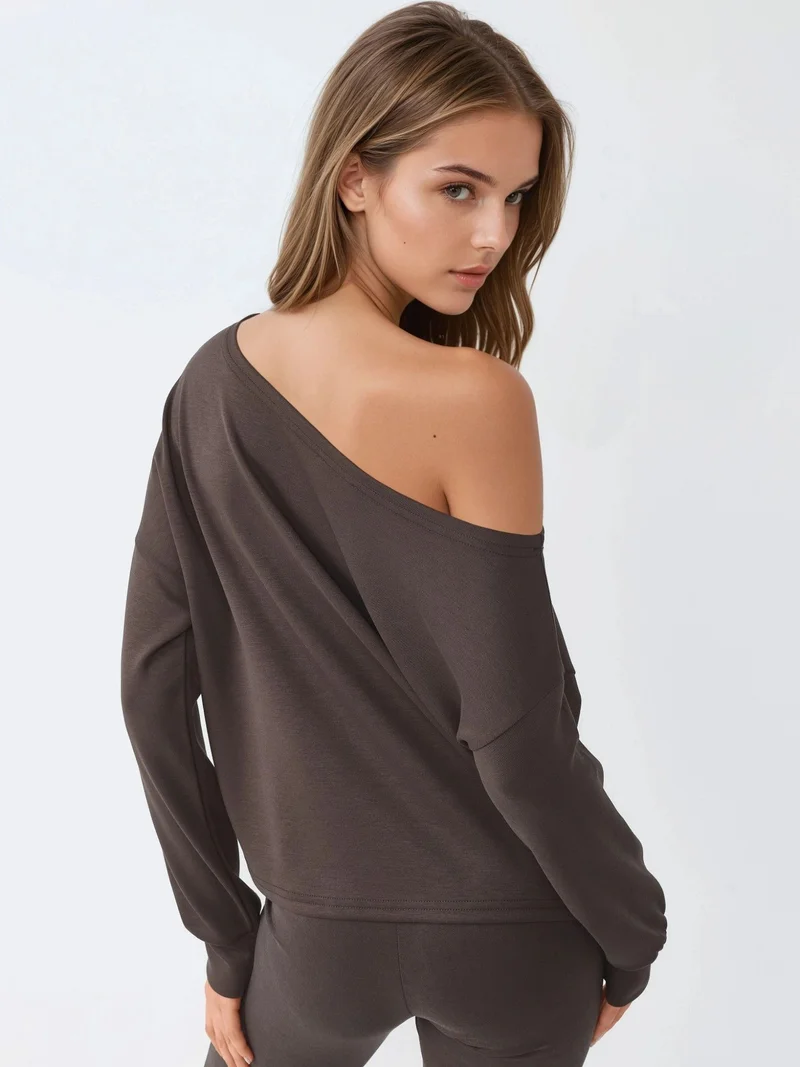 Busem BUSEM Asymmetrical Collar Relaxed Fit Sweatshirt