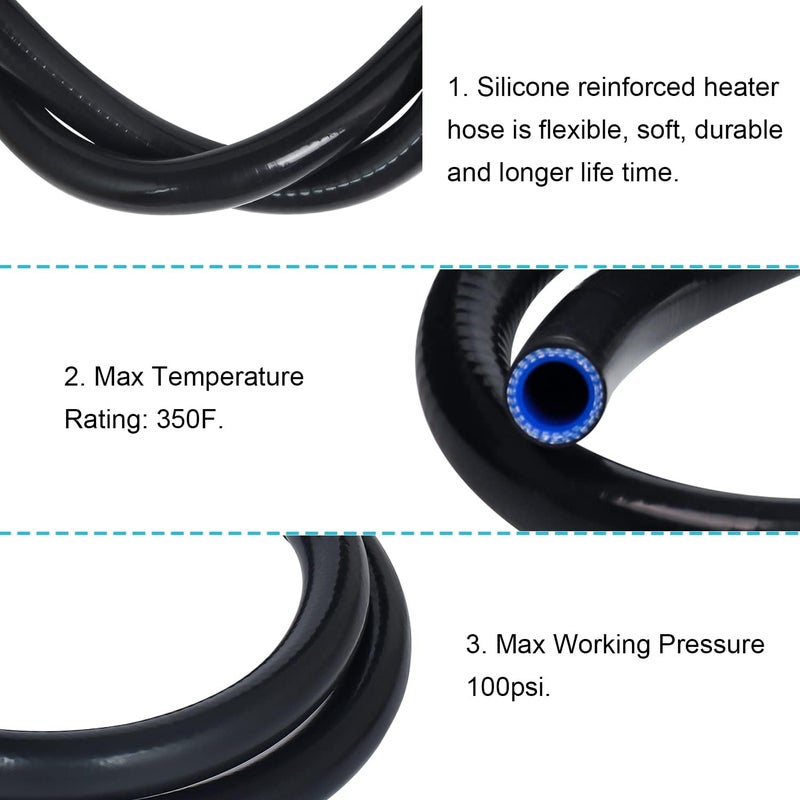 KDP 7/8" Silicone Heater Hose - 3.28FT - Image 2