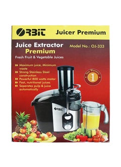 ORBIT ORBIT Juice Extractor Premium Stainless Steel OJ333 W 800 Juicer Allin1 Fruit Vegetable Juicer 1 Jar SilverBlack  - Image 5