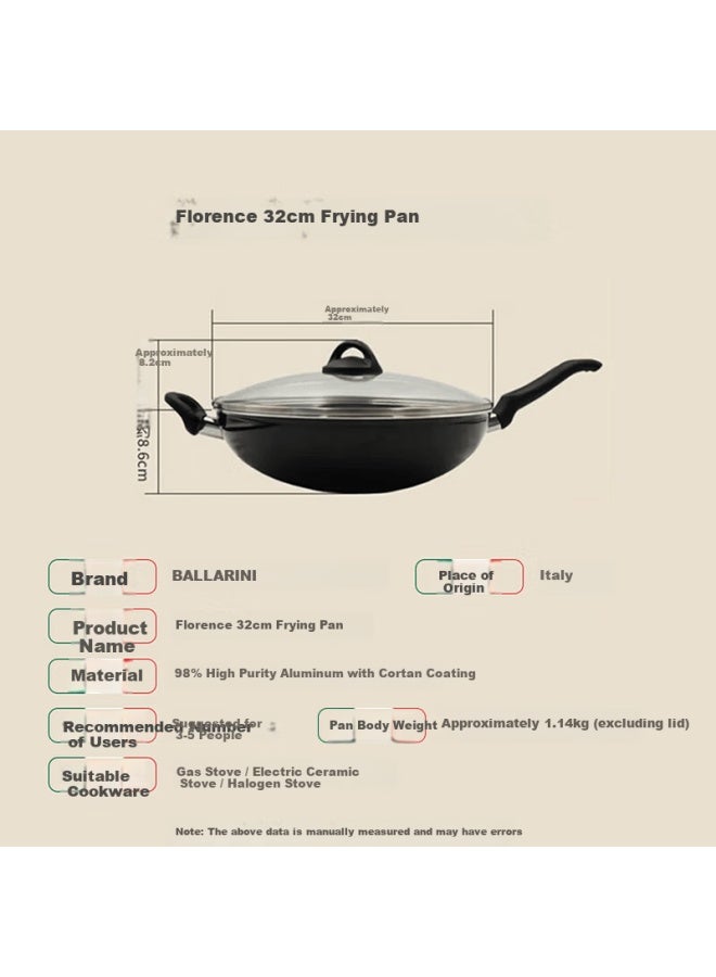 Ballarini Non-stick Frying Pan 32cm Gas Stove Compatible Italian Imported Florence Wok - Image 1