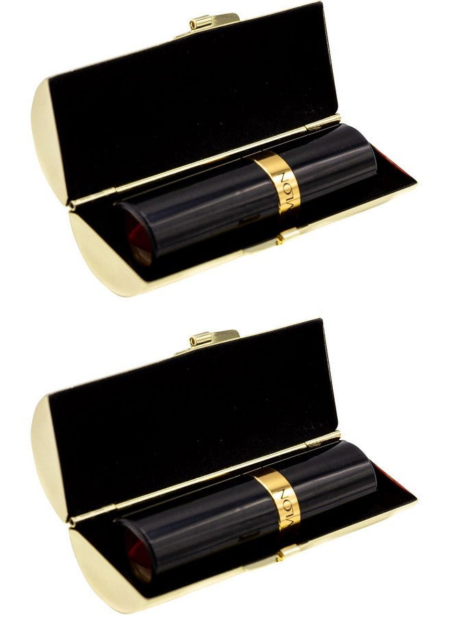 ستيفاني إمبورتس مجموعة من علبتين لأحمر الشفاه على شكل كبسولة (حواف ذهبية) - Image 3