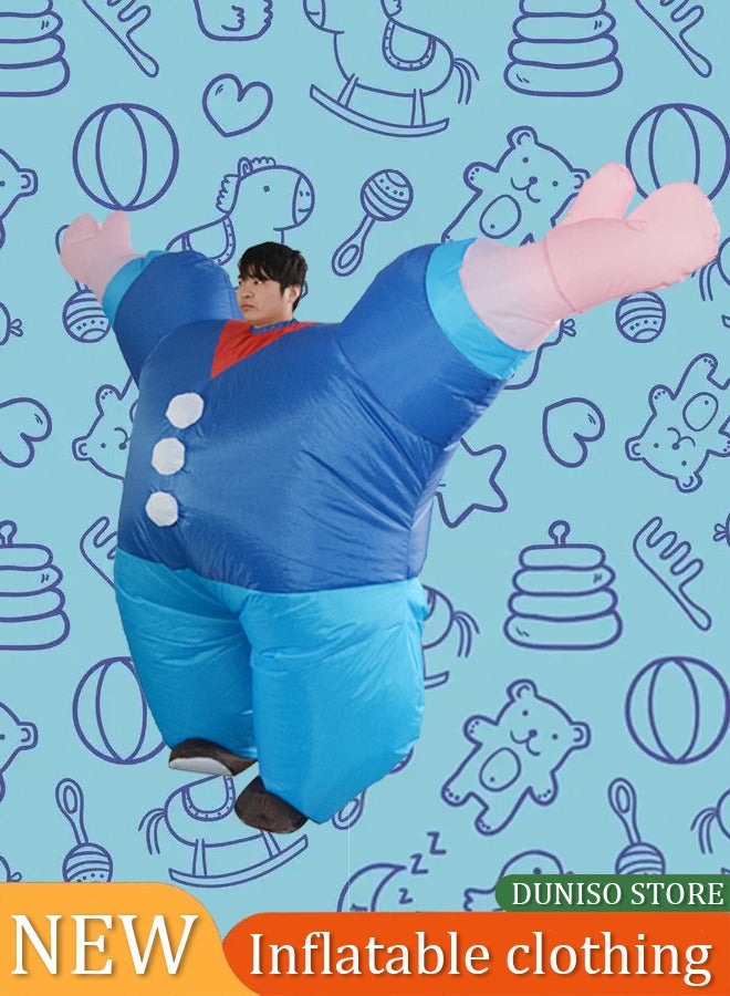 Loquat Sailor Role Play Inflatable Costume,Sea Man Hilarious Performance Inflatable Costume,Equipped With a Air Pump,For Parties Festivals and Cosplay Games - Image 1