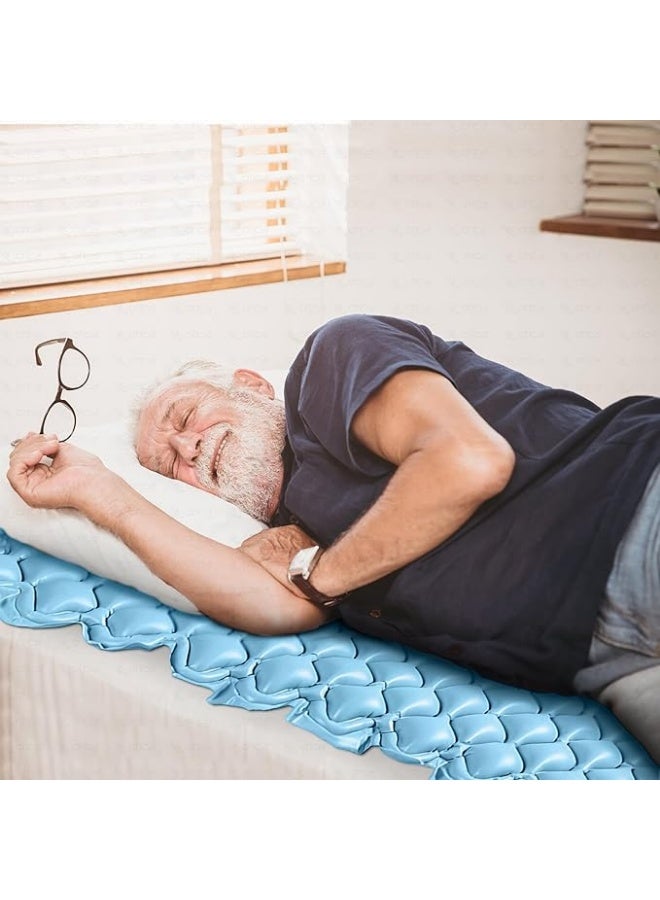 Alternating Pressure Air Mattress with Electric Pump, Medical Air Bed Overlay for Home and Care Use, Vinyl Air Cushion Mattress - Image 5