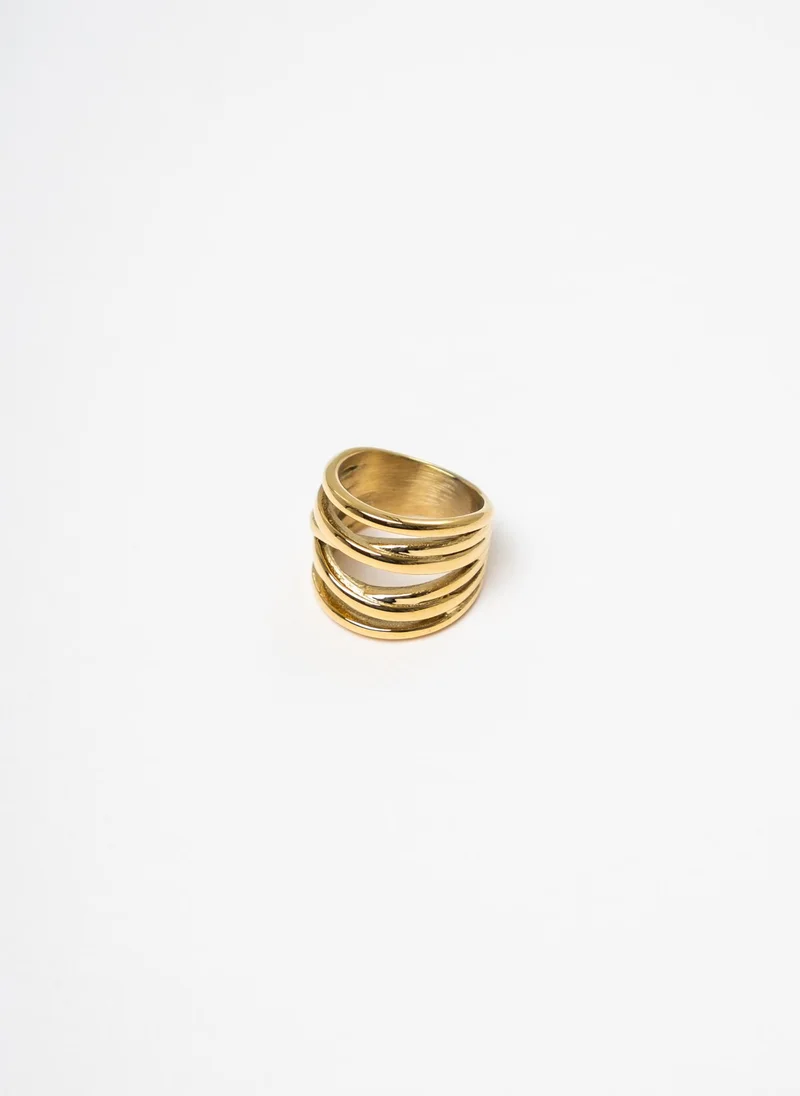Lichi  Wide complex-shaped ring for Women | Best Price UAE