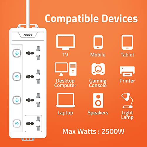 Artis AR-4MS 4 Universal Sockets with Multi Switch Surge Protector - Image 5