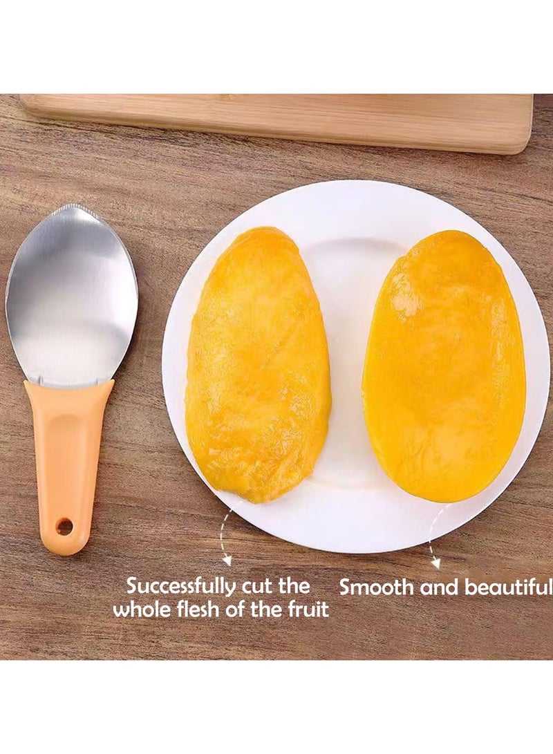 SYOSI Mango Slicer, Mango Cutter Mango Splitter to Separate the pulp Watermelon Cutter Home Fruit Slicer with Non-Slip Handle for Split Mango/Watermelon/Avocado (Orange) - Image 3
