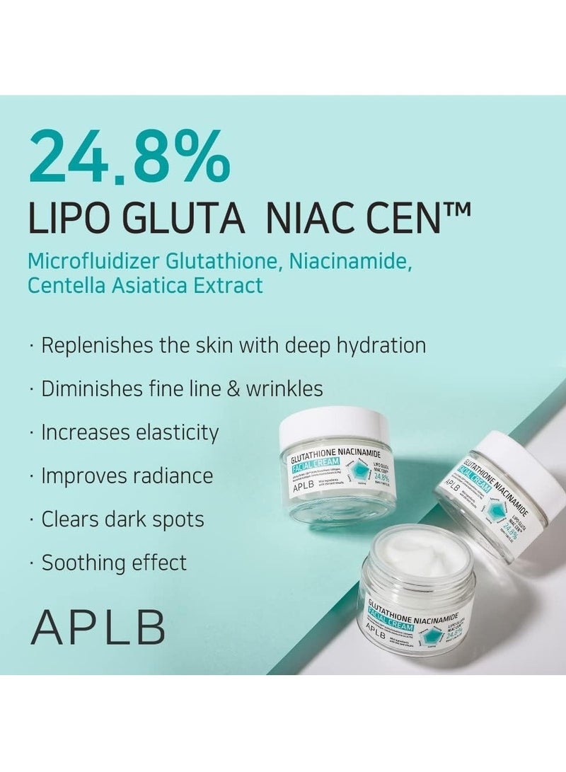 APLB Glutathione Niacinamide Facial Cream | LIPO GLUTA NIAC CEN™ 24.8% 1.86 FL.OZ/Korean Skincare, Deep hydration, Niacinamide, Improve skin elasticity, Improve skin texture - Image 3