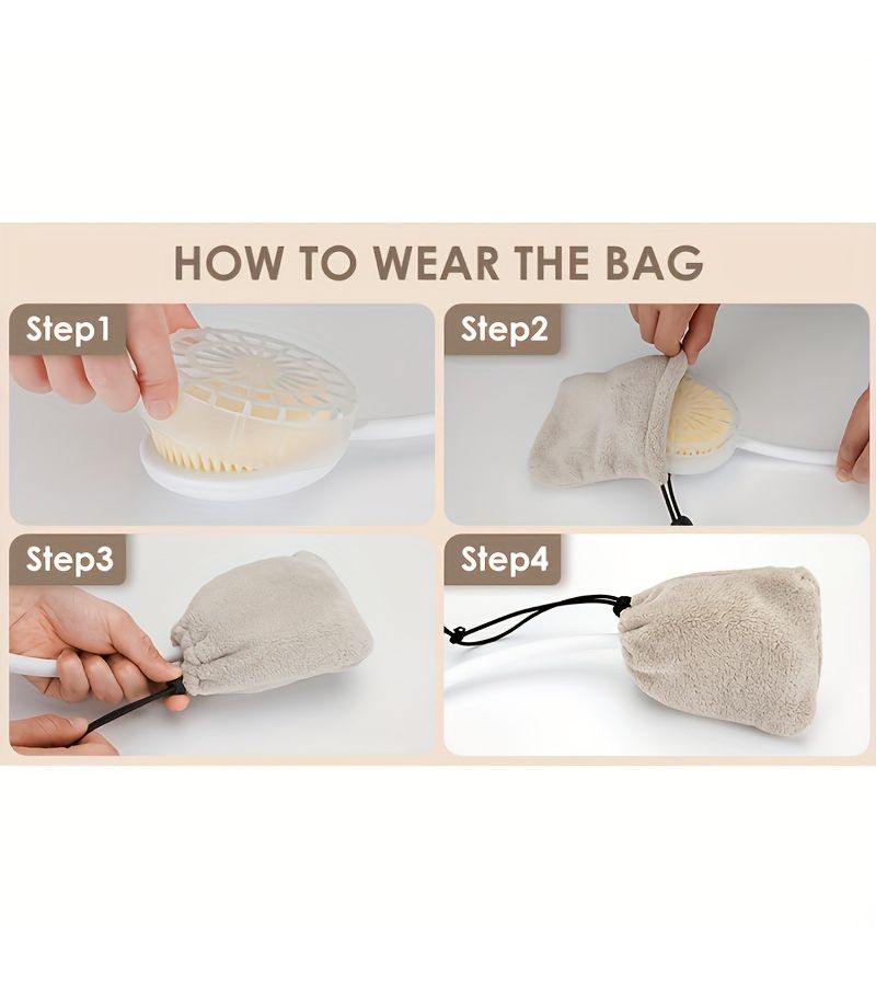 Curved Handy Back Scrubber Brush For Elderly Bathing Hands Free Comfort - Image 4