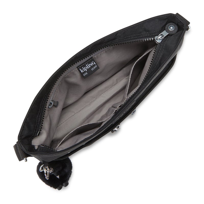 kipling حقيبة أنجي الجديدة باللون الأسود الصغيرة للكتف - Image 3