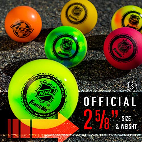 Franklin Sports Street Hockey Ball - Glow in The Dark - NHL - Image 2