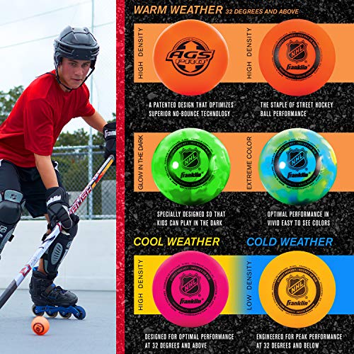 Franklin Sports Street Hockey Ball - Glow in The Dark - NHL - Image 4