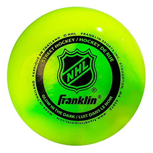 Franklin Sports Street Hockey Ball - Glow in The Dark - NHL - Image 1
