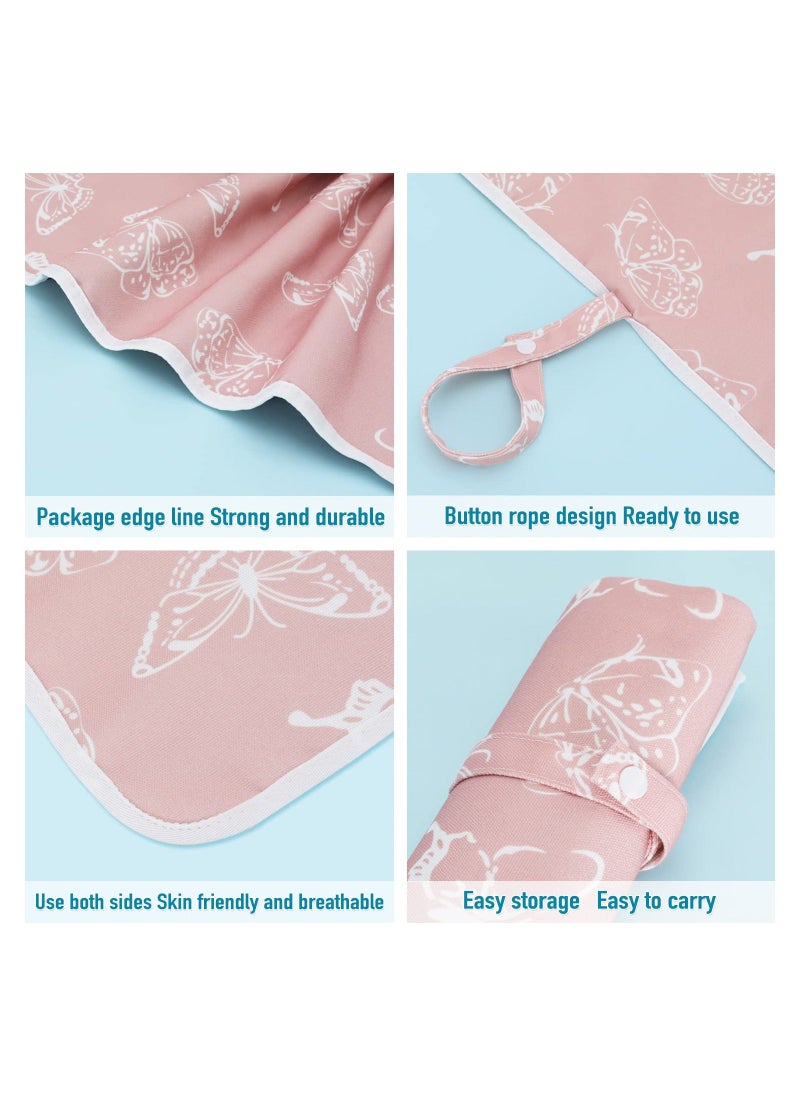 Y&D Portable Baby Changing Pad, Waterproof Foldable Travel Mat for Toddlers, Baby, Newborns (Sweet Pink Butterfly)  - Image 3