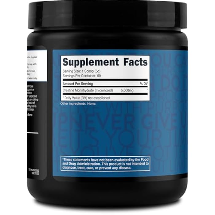 TransformHQ Creatine Monohydrate Powder (60 Servings) Unflavored - 5000mg Per Serving - Image 4