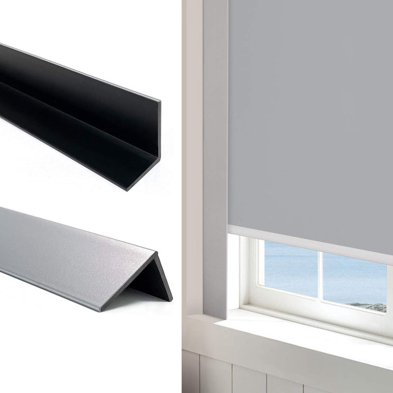 Keego حواجز الضوء من PVC 100% لحجب الضوء للنوافذ والستائر - حجب الضوء على جوانب الستائر المعتمة مثالي لغرفة النوم وحضانة الأطفال، شرائط حجب الضوء (رمادي فضي، 58.5 بوصة، 2 قطعة) - Image 1
