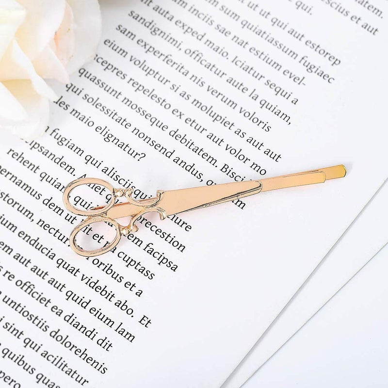 Fdesigner Leiothrix Hot Alloy Golden Scissor Hair Clips for Women and Girls Apply to Any Occasion (Two PCS in One Package) - Image 4
