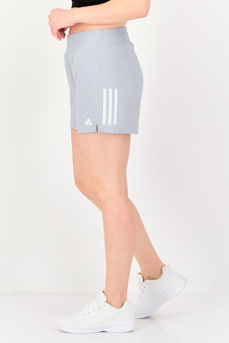 Adidas Women 3 Inseam Regular Fit Running Shorts, Grey - Image 2