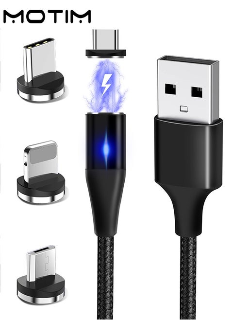 3-in-1 Data Transfer Capable USB Magnet Charger Compatible With Micro USB Type C and All iProduct Device