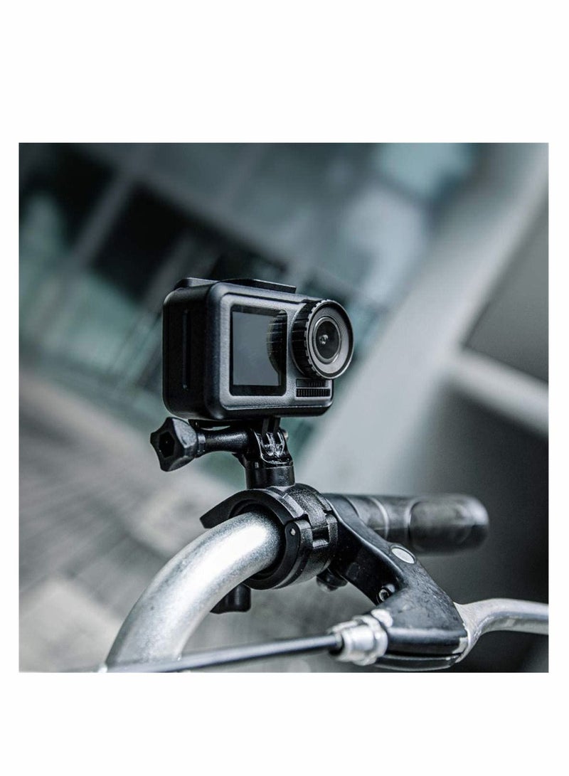 Y&D Bicycle Motorcycle Handlebar Mount Compatible with Gopro Hero 8/7/6/5 for DJI Xiao Yi Action Camera 360 Rotation Mount Holder Quick Release Non-slip Adapter Accessory(Black) - Image 4